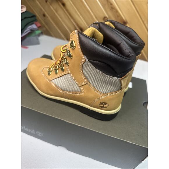 Size 5 M - Timberland Kid's 6" Inch Field Boot Wheat Youth - Picture 4 of 8